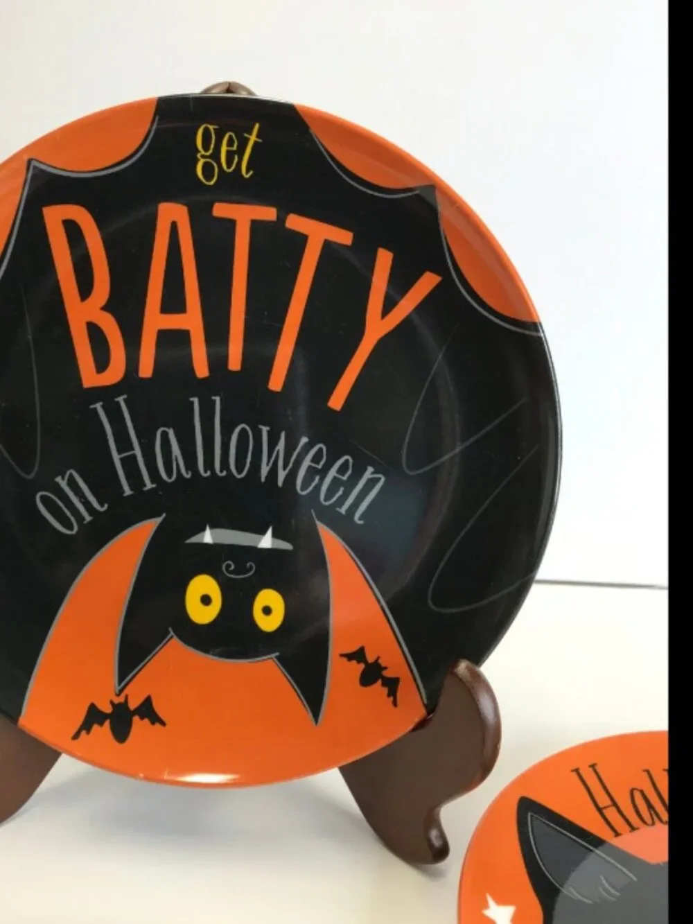 Lot of 4 Pottery Barn Kids Rare Halloween Melamine Plates